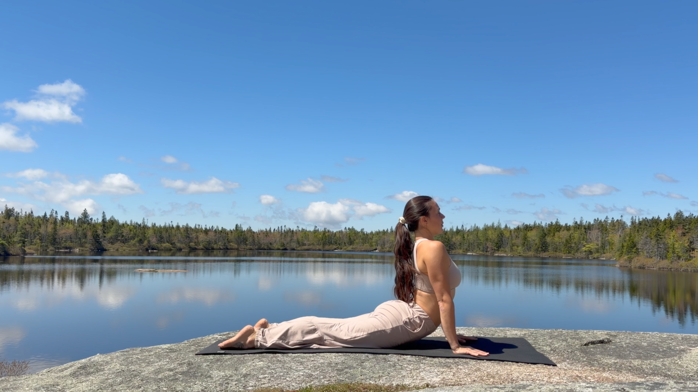 How to boost energy: yoga teacher Emily Baltzer in Cobra Pose